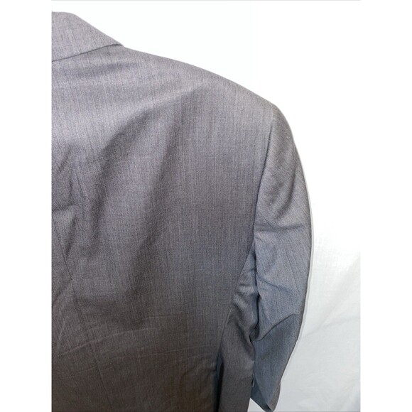 Egara Men’s Dress Blazer Size 44R Gray Wool Slim Fit Business Formal Party - Picture 10 of 13